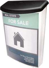 Deflect-o - 10" Wide x 4-1/2" Deep x 13-1/8" High, 1 Compartment, Polypropylene Outdoor Literature Box - Clear/Black, 9" Compartment Width x 3-1/2" Compartment Depth x 11" Compartment Height - Apex Tool & Supply