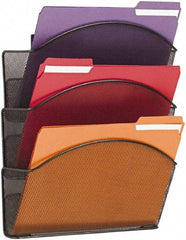 Safco - 12" Wide x 3-1/4" Deep x 17-1/4" High, 3 Compartments, Steel Wall File - Black, 12" Compartment Width x 3-1/4" Compartment Depth x 9" Compartment Height - Apex Tool & Supply