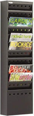 Safco - 10" Wide x 4" Deep x 36-1/4" High, 11 Compartments, Steel Magazine Stand - Black, 8-1/2" Compartment Width x 3-1/2" Compartment Depth x 10-1/4" Compartment Height - Apex Tool & Supply