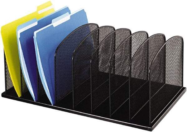 Safco - Black Desk Top Organizer - Steel, Mesh - Apex Tool & Supply