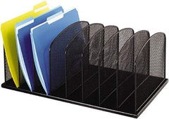 Safco - Black Desk Top Organizer - Steel, Mesh - Apex Tool & Supply