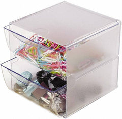 Deflect-o - Clear Desk Top Organizer - Plastic - Apex Tool & Supply