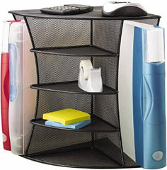 Safco - Black Desk Top Organizer - Steel, Mesh - Apex Tool & Supply
