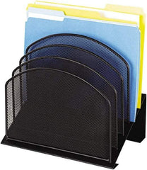 Safco - Black Desk Top Organizer - Steel, Mesh - Apex Tool & Supply