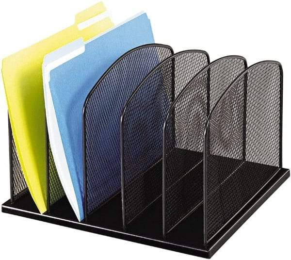 Safco - Black Document Organizer - Steel, Mesh - Apex Tool & Supply