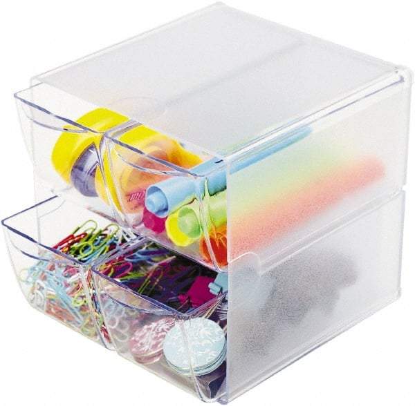 Deflect-o - Clear Desk Top Organizer - Plastic - Apex Tool & Supply