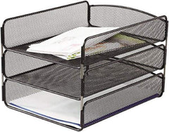Safco - Black Document Organizer - Steel, Mesh - Apex Tool & Supply