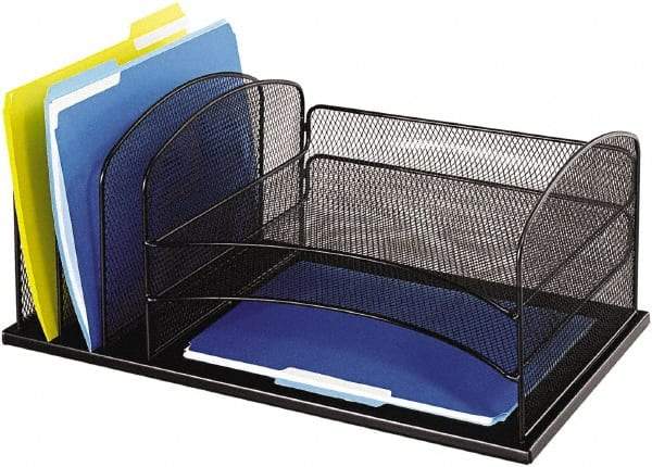 Safco - Black Combination File Sorter - Steel, Mesh - Apex Tool & Supply