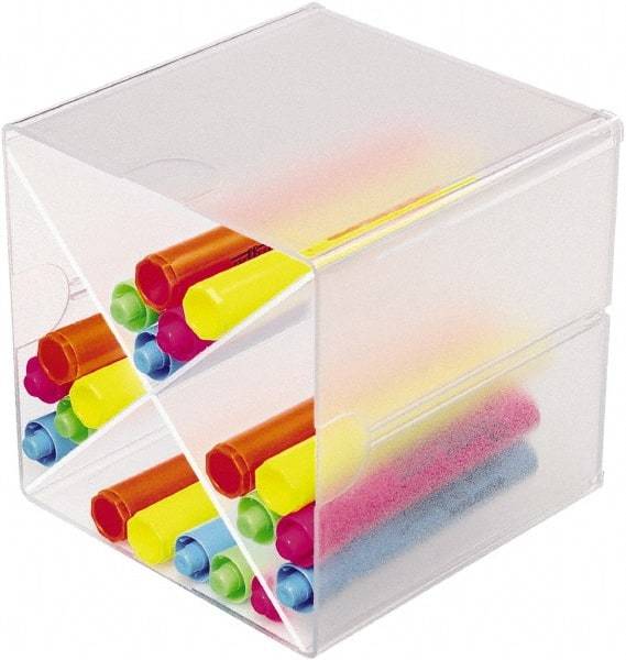 Deflect-o - Clear Desk Top Organizer - Plastic - Apex Tool & Supply