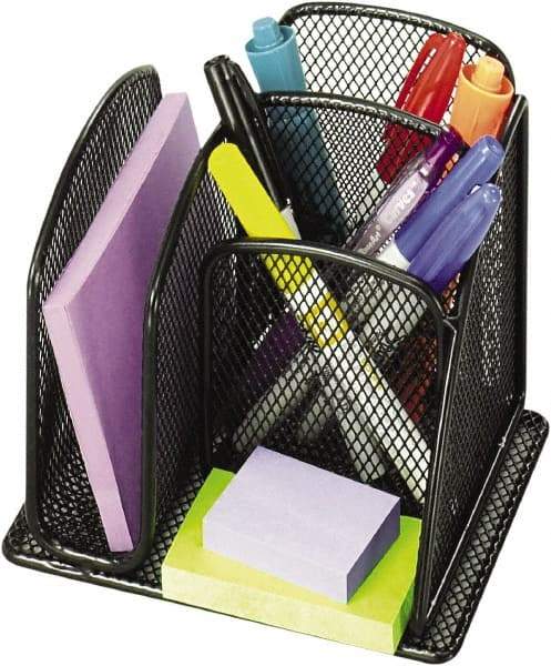 Safco - Black Desk Top Organizer - Steel - Apex Tool & Supply
