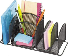 Safco - Black Desk Top Organizer - Steel - Apex Tool & Supply