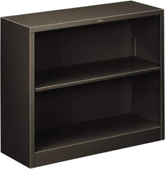 Hon - 2 Shelf, 29" High x 34-1/2" Wide Bookcase - 13-3/16" Deep, Steel, Charcoal - Apex Tool & Supply