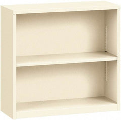 Hon - 2 Shelf, 29" High x 34-1/2" Wide Bookcase - 12" Deep, Steel, Putty - Apex Tool & Supply