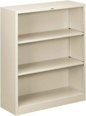 Hon - 3 Shelf, 41" High x 34-1/2" Wide Bookcase - 11-5/8" Deep, Steel, Light Gray - Apex Tool & Supply