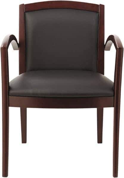 ALERA - Black Leather Guest Chair - 22-7/8" Wide x 32-7/8" High - Apex Tool & Supply