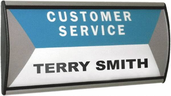 ADVANTUS - Black/Silver Wall/Door Sign - 4" High x 8-3/4" Wide - Apex Tool & Supply