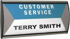 ADVANTUS - Black/Silver Wall/Door Sign - 4" High x 8-3/4" Wide - Apex Tool & Supply