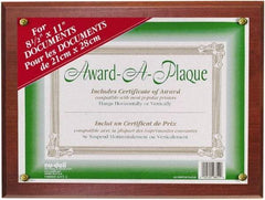 Nudell - Mahogany Document Holders-Certificate/Document - 11" High x 8-1/2" Wide - Apex Tool & Supply
