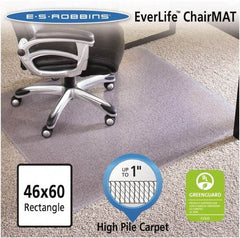 ES Robbins - 60" Long x 46" Wide, Chair Mat - Rectangular, Crystal Edge Style - Apex Tool & Supply