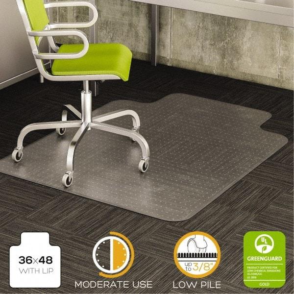 Deflect-o - 48" Long x 36" Wide, Chair Mat - Rectangular, Beveled Edge Style - Apex Tool & Supply