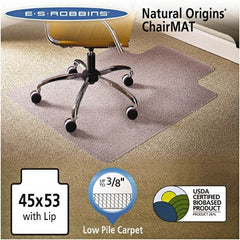 ES Robbins - 53" Long x 45" Wide, Chair Mat - Rectangular, Straight Edge Style - Apex Tool & Supply