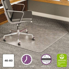 Deflect-o - 60" Long x 46" Wide, Chair Mat - Rectangular, Beveled Edge Style - Apex Tool & Supply