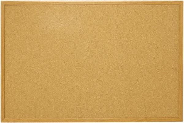 Mead - 48" Wide x 36" High Open Cork Bulletin Board - Natural (Color) - Apex Tool & Supply