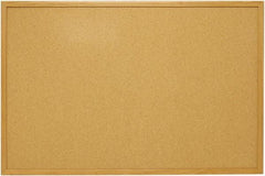 Mead - 48" Wide x 36" High Open Cork Bulletin Board - Natural (Color) - Apex Tool & Supply
