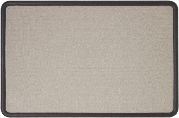 Quartet - 36" Wide x 24" High Cork Bulletin Board - Fabric, Gray - Apex Tool & Supply