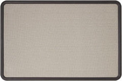 Quartet - 36" Wide x 24" High Cork Bulletin Board - Fabric, Gray - Apex Tool & Supply
