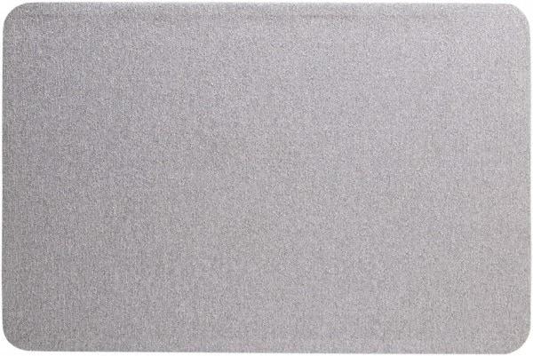 Quartet - 36" Wide x 24" High Cork Bulletin Board - Fabric, Gray - Apex Tool & Supply