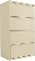 ALERA - 30" Wide x 53-1/4" High x 19-1/4" Deep, 4 Drawer Lateral File - Steel, Putty - Apex Tool & Supply