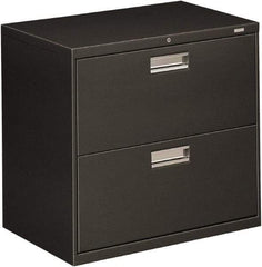 Hon - 30" Wide x 28-3/8" High x 19-1/4" Deep, 2 Drawer Roll-Out - Steel, Charcoal - Apex Tool & Supply