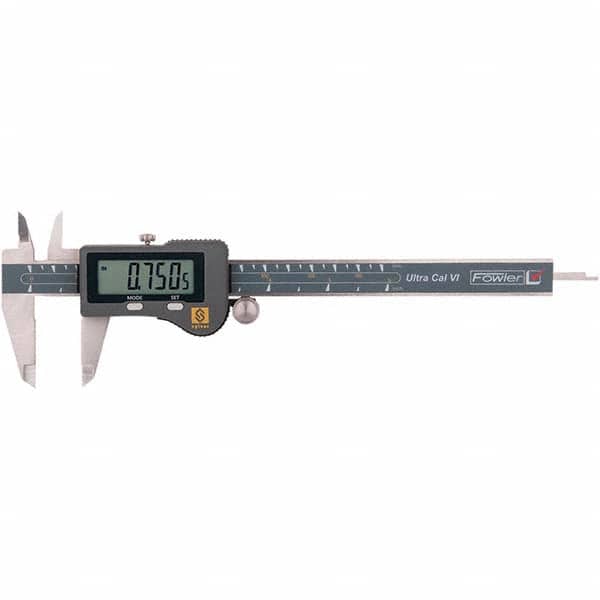 Fowler - 0 to 6" Range, 0.01mm Resolution, IP67 Electronic Caliper - Apex Tool & Supply