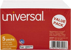 UNIVERSAL - 500 Index Cards - 3 x 5" - Apex Tool & Supply