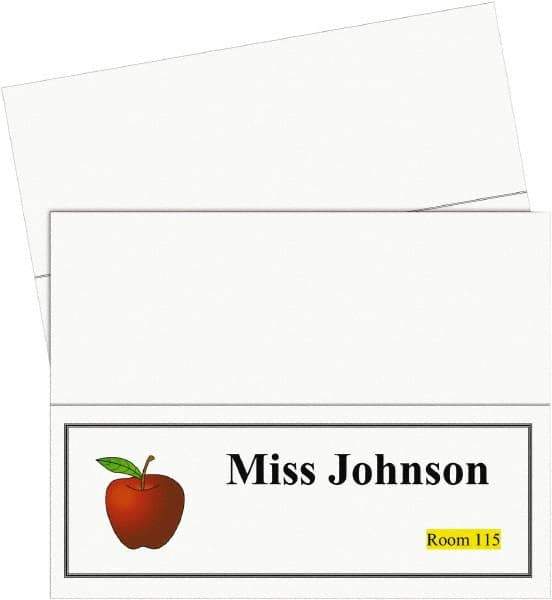 C-LINE - 50 Tent Cards - 11 x 4-1/4" - Apex Tool & Supply