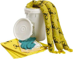 Brady SPC Sorbents - 10 Gal Capacity Chemical Spill Kit - 6.5 Gal Polyethylene Bucket - Apex Tool & Supply