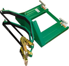 Valley Craft - 1,000 Lb Load Capacity, 30, 55 & 85 Gal Forklift Drum Handler - Steel Wheels - Apex Tool & Supply