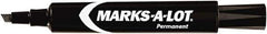 Marks-A-Lot - Black Permanent Marker - Chisel Tip, AP Nontoxic Ink - Apex Tool & Supply