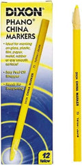 DIXON - Yellow China Marker - Soft Crayon Tip, Wax - Apex Tool & Supply