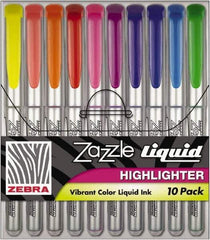 Zebra - Assorted Colors Highlighter - Chisel Tip, Water Base Ink - Apex Tool & Supply