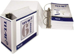 Samsill - 1,250 Sheet Capacity, 11 x 8-1/2", View Ring Binder - Polypropylene Covered Chipboard, White - Apex Tool & Supply