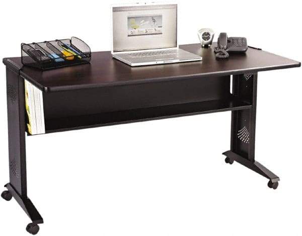 Safco - 200 Lb Capacity Mobile Computer Stand - 53-1/2" Wide x 28" Deep x 30" High, Melamine - Apex Tool & Supply