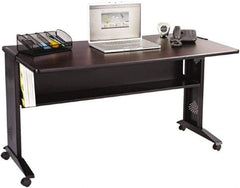 Safco - 200 Lb Capacity Mobile Computer Stand - 53-1/2" Wide x 28" Deep x 30" High, Melamine - Apex Tool & Supply