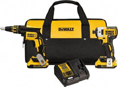 DeWALT - 20 Volt Cordless Tool Combination Kit - Includes Brushless Drywall Screwgun & 1/4" Brushless 3-Speed Impact Driver, Lithium-Ion Battery Included - Apex Tool & Supply