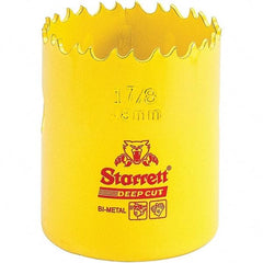 Starrett - 1-7/8" Diam, 2" Cutting Depth, Hole Saw - High Speed Steel Saw, Toothed Edge - Apex Tool & Supply