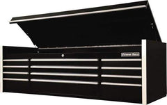 EXTREME TOOLS - 8 Drawer Top Tool Chest - 72" Wide x 25" Deep x 22-1/4" High, Steel, Black - Apex Tool & Supply