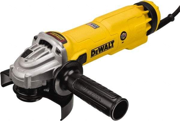 DeWALT - 4-1/2 & 5" Wheel Diam, 11,000 RPM, Corded Angle & Disc Grinder - 5/8-11 Spindle - Apex Tool & Supply