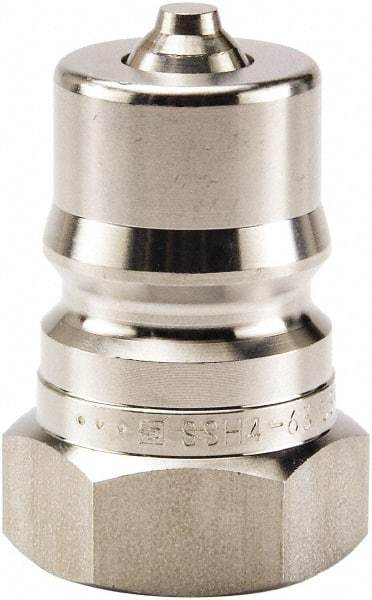 Parker - 9/16-18 SAE ORB 316 Stainless Steel Hydraulic Hose Female Straight Thread Nipple - 2,000 psi, 3 GPM, Series 60 - Apex Tool & Supply