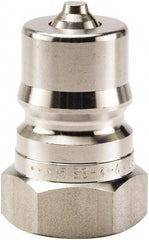 Parker - 1/8-27 NPTF 316 Stainless Steel Hydraulic Hose Female Pipe Thread Nipple - 2,000 psi, 0.8 GPM, Series 60 - Apex Tool & Supply